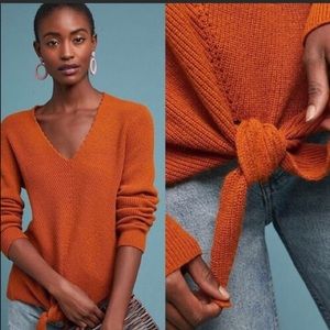Tie front sweater